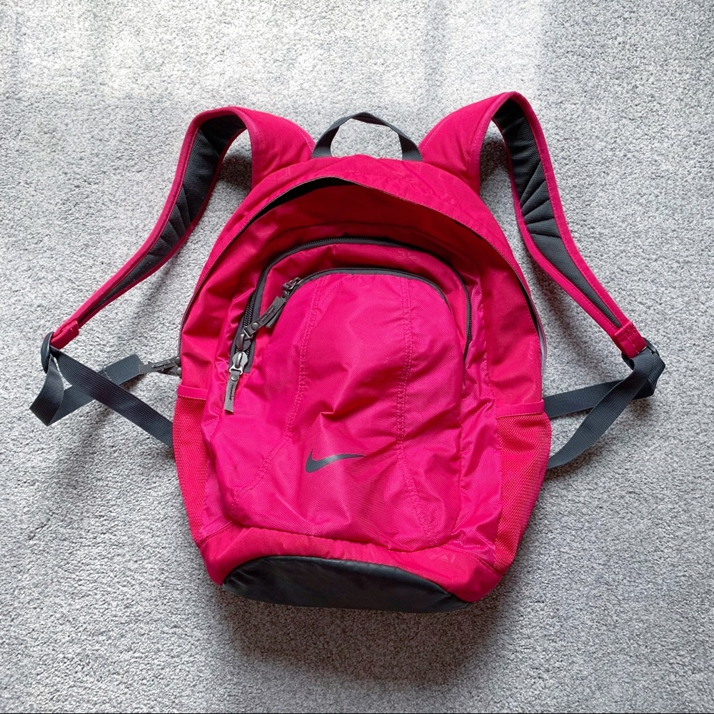 Hot pink Nike backpack